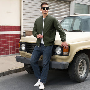 Men's Winter Bomber Jacket Thermal Warm Padded Windbreaker - google_men_lightweight_jacket