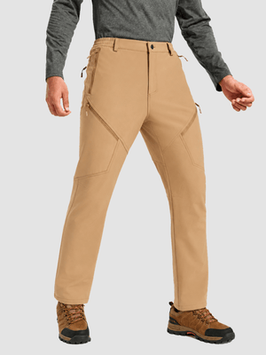TACVASEN Sand Men's Winter Fleece Lined Waterproof Hiking Pants