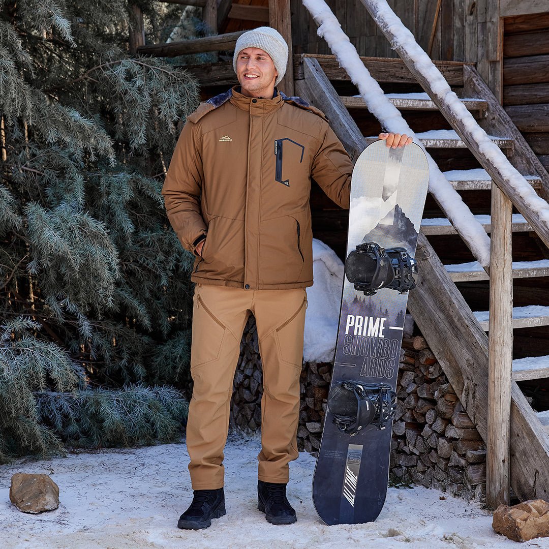 TACVASEN Sand Insulated Fleece Lined Winter Snow Pants