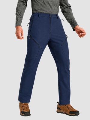 TACVASEN Navy Men's Winter Fleece Lined Waterproof Hiking Pants