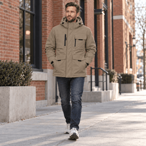TACVASEN Coffee Men's Winter Waterproof Ski Jacket With 7 Pockets