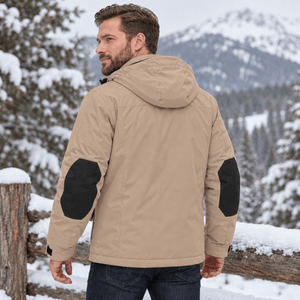 TACVASEN Khaki Men's Winter Waterproof Ski Jacket With 7 Pockets