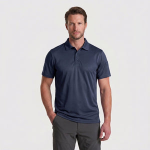 TACVASEN Navy Quick Dry Tactical Polo Top Short Sleeve Shirt