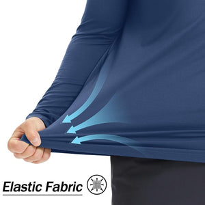 TACVASEN Blue gray UPF 50+ Lightweight Quick Dry Outdoor Tee