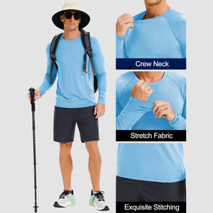 TACVASEN Sky Blue UPF 50+ Lightweight Quick Dry Outdoor Tee