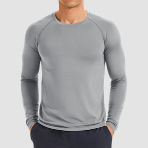 TACVASEN Light gray UPF 50+ Lightweight Quick Dry Outdoor Tee