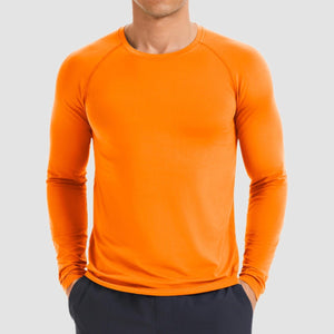 TACVASEN Orange UPF 50+ Lightweight Quick Dry Outdoor Tee