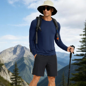 TACVASEN Blue gray UPF 50+ Lightweight Quick Dry Outdoor Tee