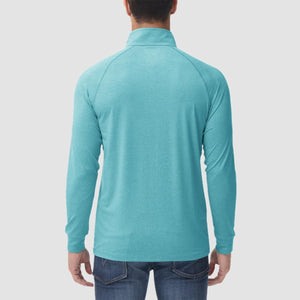TACVASEN Light green UPF 50+ Sun Protection Quarter Zip Long Sleeve Shirt