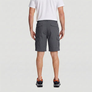 TACVASEN Dark Grey Utility Cargo Shorts Cotton Blend
