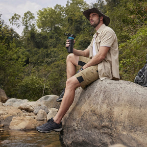 TACVASEN Khaki Mens Utility Cargo Shorts Outdoor Hiking Shorts
