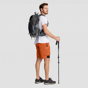 TACVASEN Orange Mens Utility Cargo Shorts Outdoor Hiking Shorts