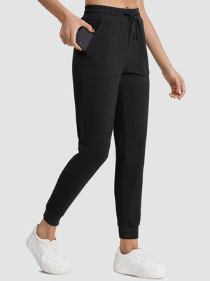 TACVASEN Black Women's Cotton Lounge Summer Work Pants