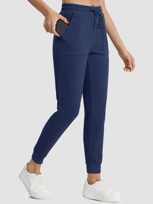 TACVASEN Navy Women's Cotton Lounge Summer Work Pants