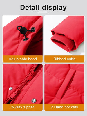 TACVASEN Tomato Women's Essential Mid-Length Down Jacket for Winter
