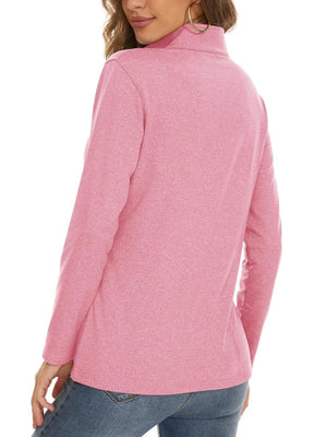 TACVASEN Pink Women's Golf Pullover 1/4 Zip Fleece Sweatshirt