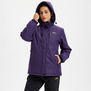 TACVASEN Deep Purple Women's Insulated Ski Jacket Winter Snow Coat