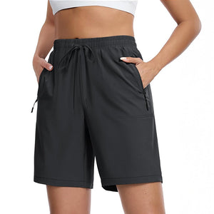 TACVASEN Dark Grey Women's Lightweight Hiking Shorts Quick Dry with Pockets