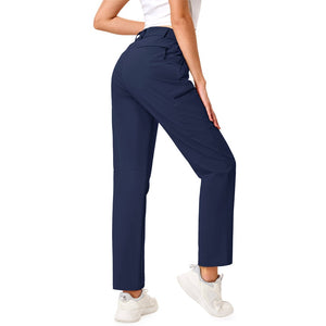 TACVASEN Navy Women's Lightweight Waterproof Hiking Cargo Pants