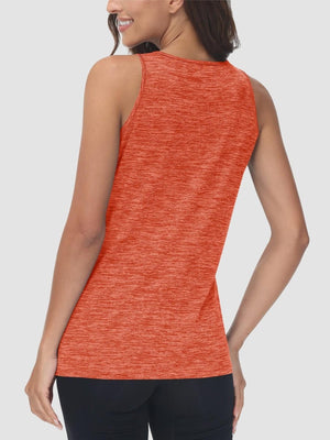 TACVASEN Orange Women's Quick Dry Athletic Tank Tops for Workout Yoga Running