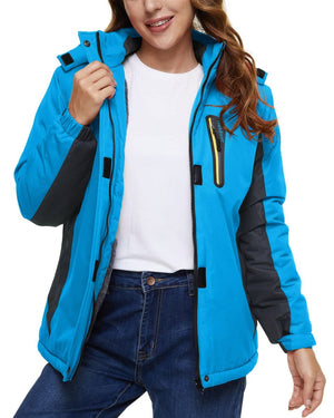 Skiing Jacket blue detail view by TACVASEN