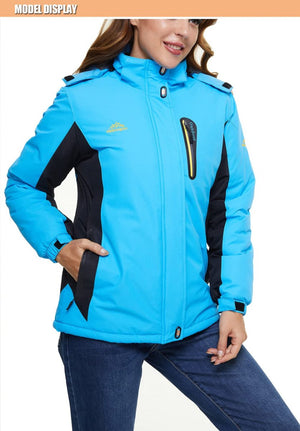 Skiing Jacket blue back view by TACVASEN