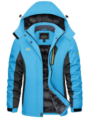 TACVASEN Moon Blue Women's Skiing Jacket Water-Resistant Windbreaker