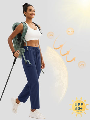 TACVASEN Navy Women's UPF 50+ Quick Dry Lightweight Hiking Pants