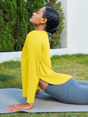 TACVASEN Bright Yellow Women's UPF 80+ Breathable Lightweight Shirts