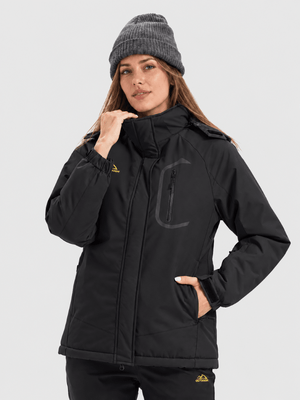 TACVASEN Black Women's Winter Waterproof Insulated Warm Coat