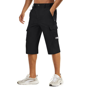 TACVASEN Black Utility Cargo Shorts Quick Drying