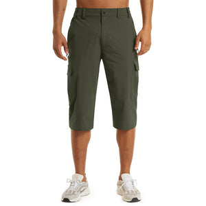 TACVASEN Amry Green Utility Cargo Shorts Quick Drying