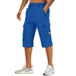 TACVASEN Light Blue Utility Cargo Shorts Quick Drying