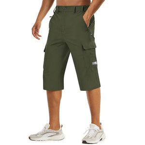 TACVASEN Amry Green Utility Cargo Shorts Quick Drying