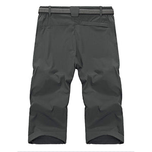 TACVASEN Dark Grey Men's Cargo Quick Dry Below Knee Capri Pants