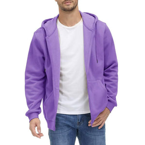 TACVASEN Light Purple Men's Full Zip - Up Casual Active Hoodie