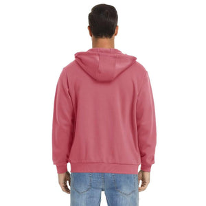 TACVASEN Grey Pink Men's Full Zip - Up Casual Active Hoodie