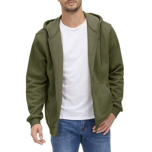 TACVASEN Army Green Men's Full Zip - Up Casual Active Hoodie