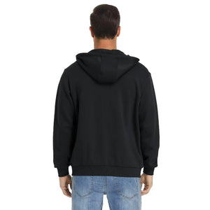 TACVASEN Black Men's Full Zip - Up Casual Active Hoodie