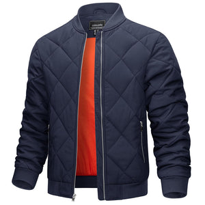 TACVASEN Navy Men's Winter Waterproof Bomber Varsity Jackets