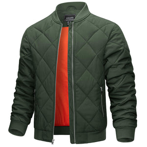 TACVASEN Army Green Men's Winter Waterproof Bomber Varsity Jackets