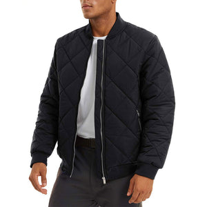 TACVASEN Black Men's Winter Waterproof Bomber Varsity Jackets