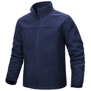 TACVASEN Navy Men's Lightweight Full Zip Casual Fleece Jacket