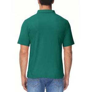 TACVASEN Emerald Green Men's Lightweight Hiking Fishing Polo Shirts