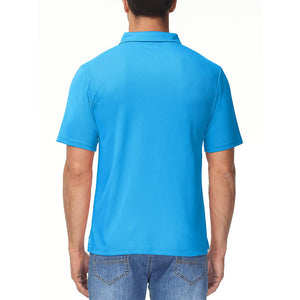 TACVASEN Azure Men's Lightweight Hiking Fishing Polo Shirts