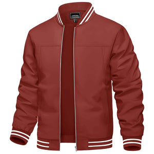 Men's Lightweight Bomber Jacket Casual Zip Up Spring Fall Windbreaker Coat - L20M202