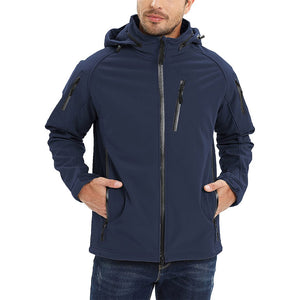 TACVASEN Navy Men's Jacket Water Resistant Windproof Tactical Coats