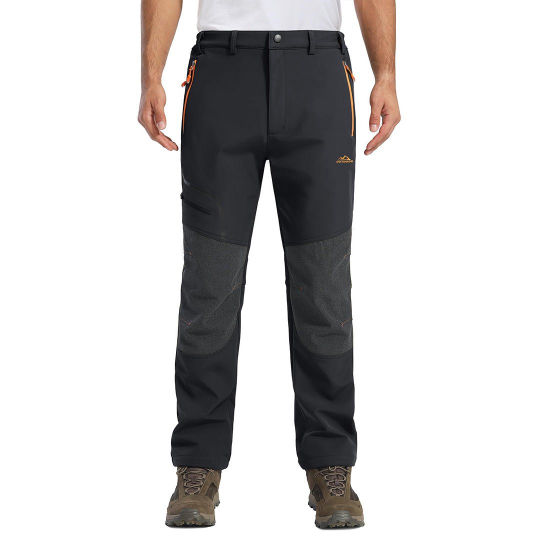 TACVASEN Black Men's Outdoor Water Repellent Soft Shell Pants