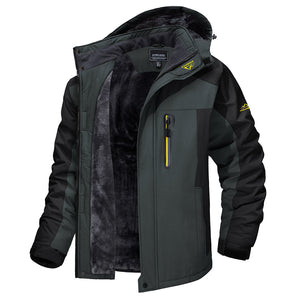 TACVASEN Grey Insulated Fleece Lined Winter Ski Jacket