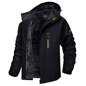 TACVASEN Black Insulated Fleece Lined Winter Ski Jacket
